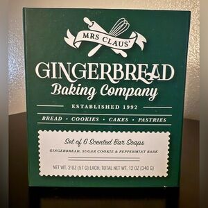 New Mrs. Claus' Gingerbread Baking Company Scented Bar Soaps Set